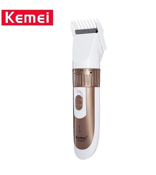 Kemei KM-9020 Electric Hair Clipper Rechargeable Men Hair Trimmer Gold